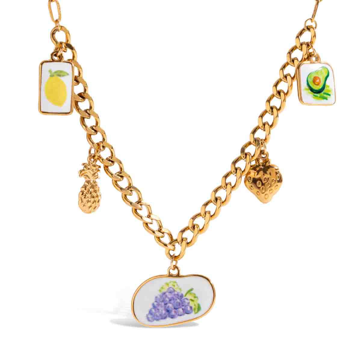 Collana con pendente in acciaio al titanio, geometrico minimalista, con smalto, da donna, con catena a clavicola in acciaio inossidabile