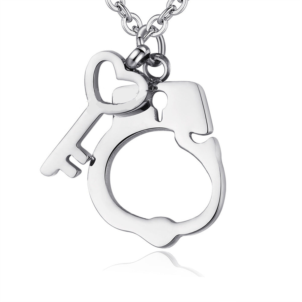 Minimalist Heart-Shaped Stainless Steel Necklace with Titanium Steel Pendant and Plated Finish for Unisex Wear