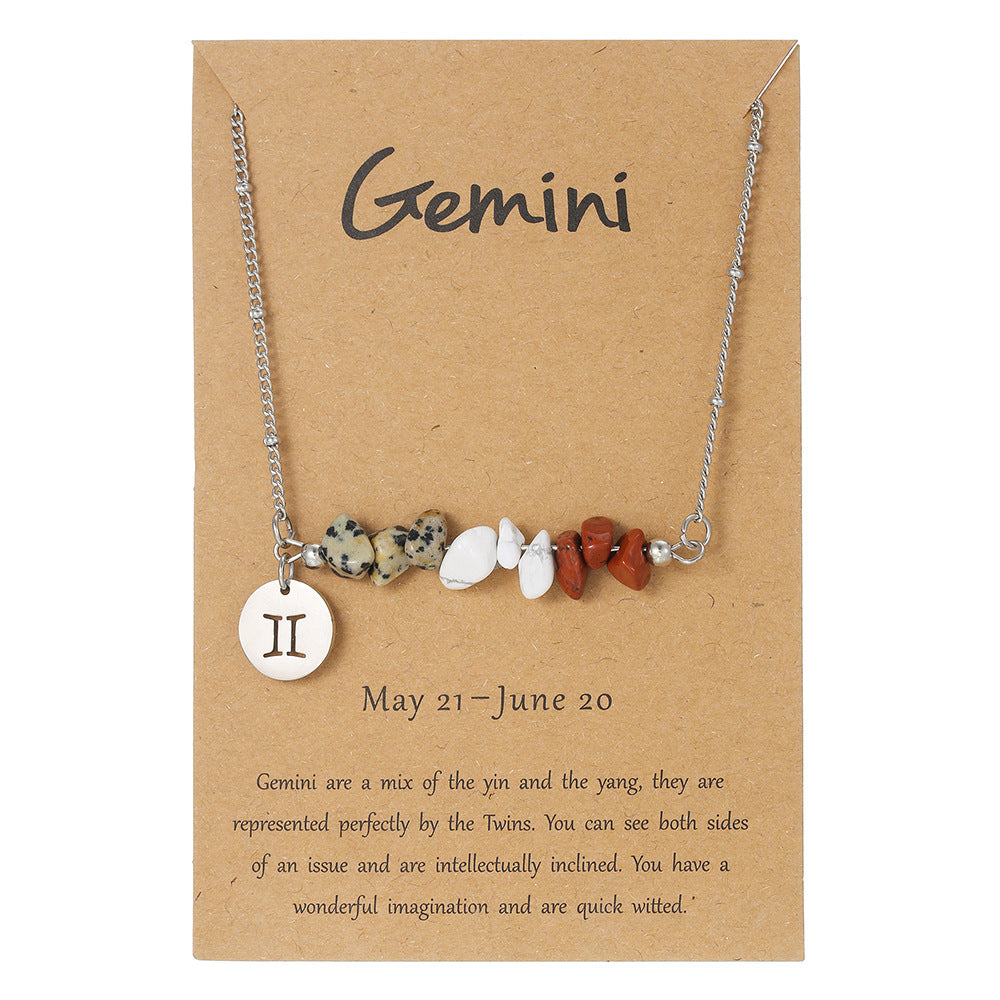 Fashion Elegant Stainless Steel Plated Constellation Pendant Necklace Unisex Cable Chain