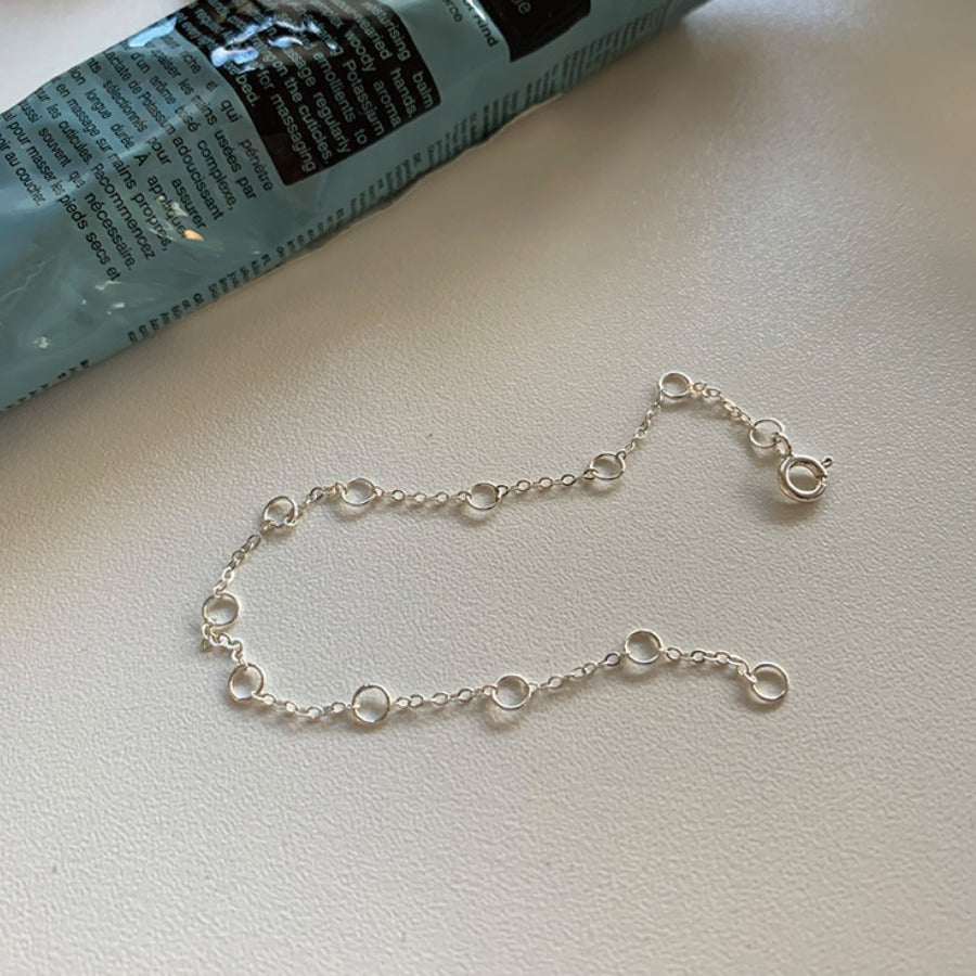 Bracciale da donna in argento sterling S925 con nodo minimalista e finitura placcata
