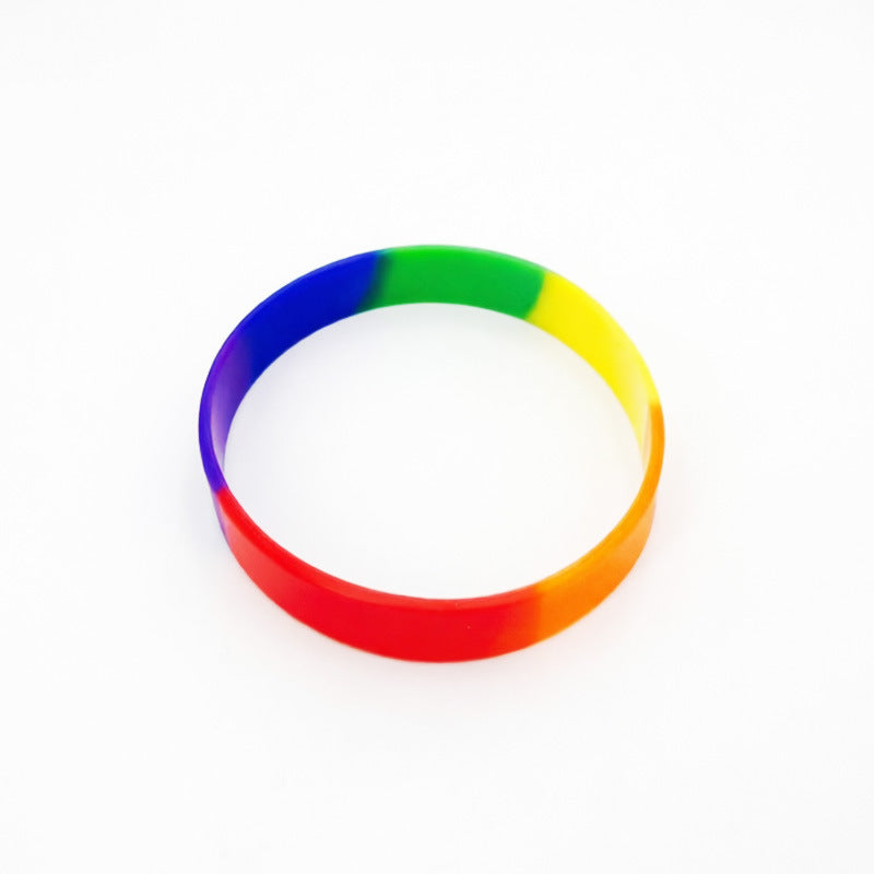 Minimalist Gradient Round Silicone Bracelet Unisex Woven Band