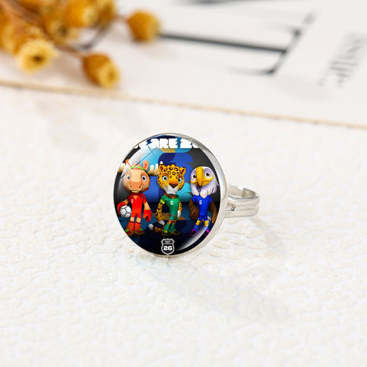 Sporty Gold Plated Alloy Ring Unisex Fashion Jewelry