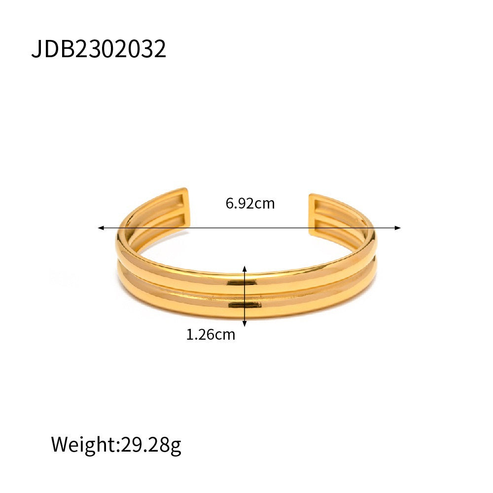 Minimalist Geometric Stainless Steel Plated Bracelet
