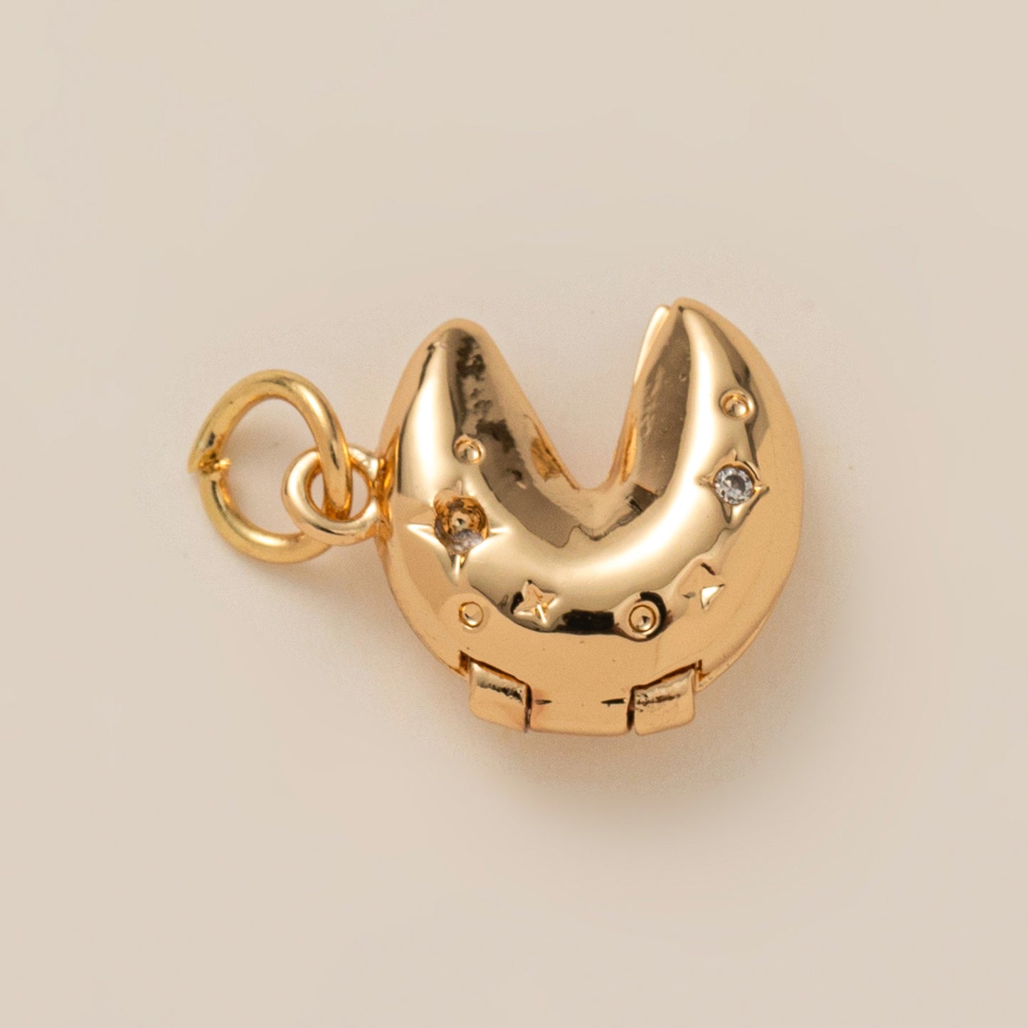 Heart Star Moon Plated Brass Necklace