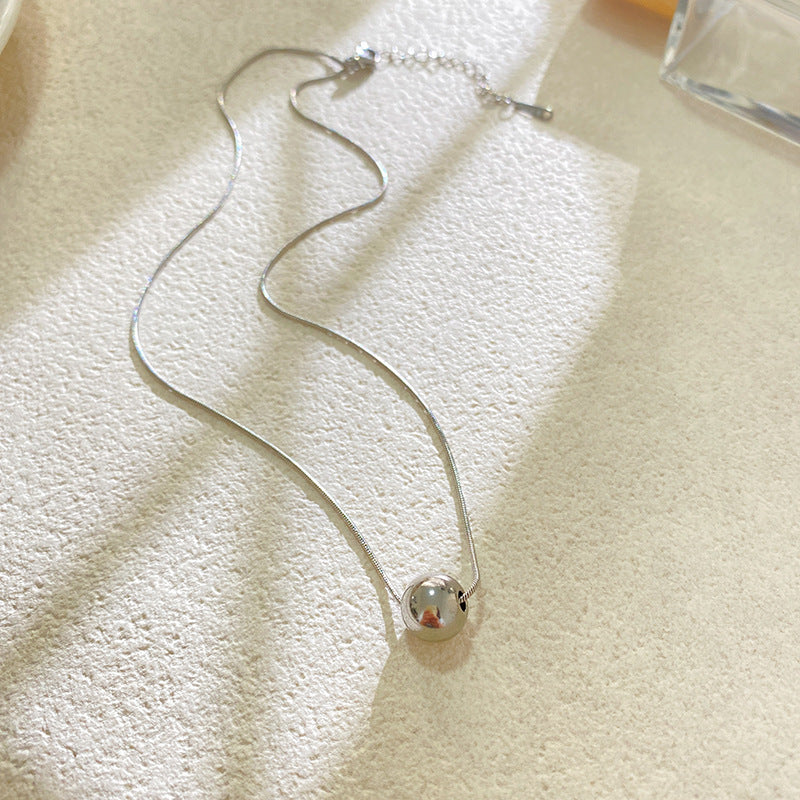 Minimalist Luxury Round Geometric Titanium Steel Plated Necklace for Unisex