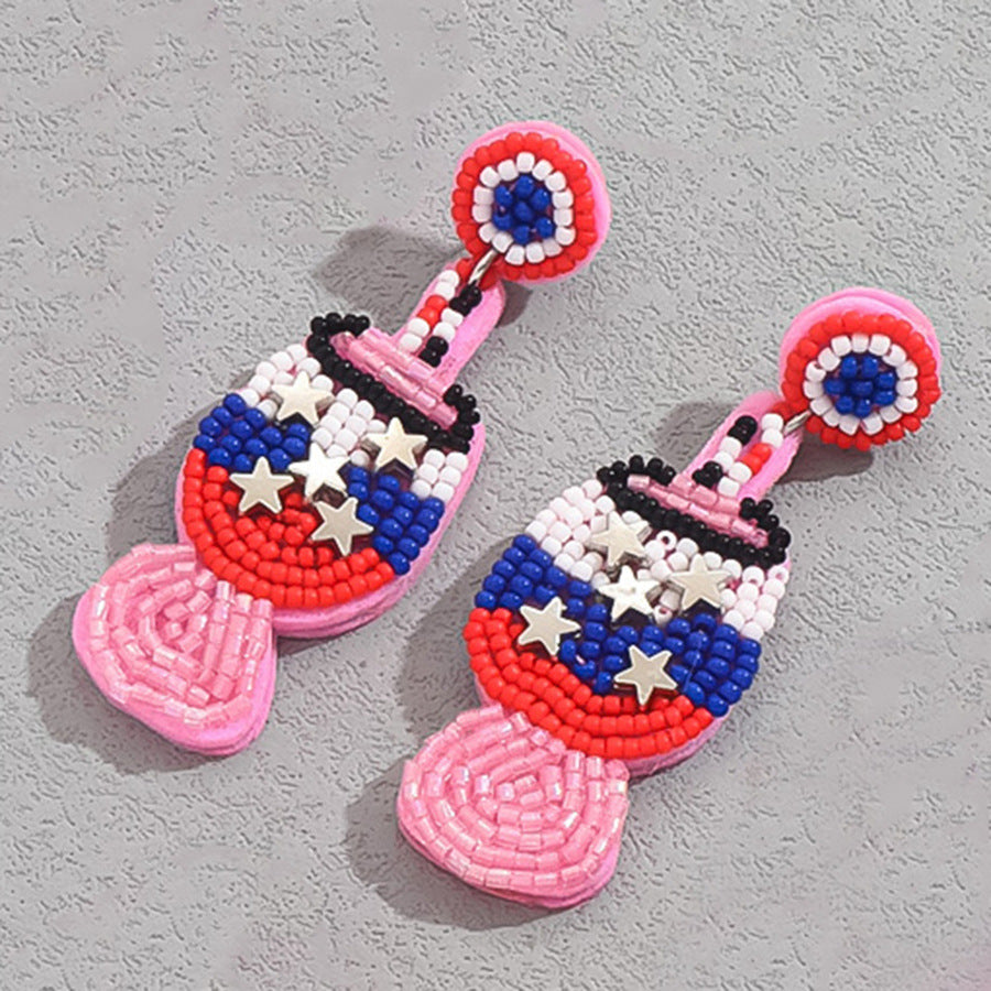 Set de pendientes minimalistas asimétricos de corazón y geométricos para mujer con engaste de micro-pavé y perlas