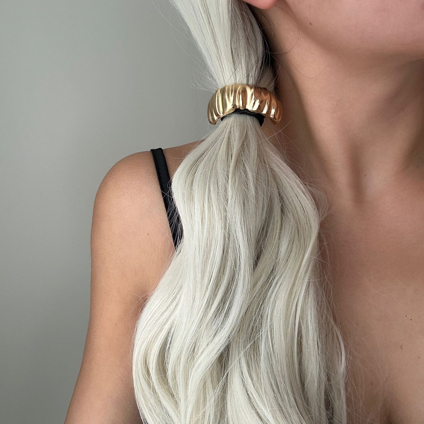 Fashion Casual Hammered Alloy Bow Hair Rope Set