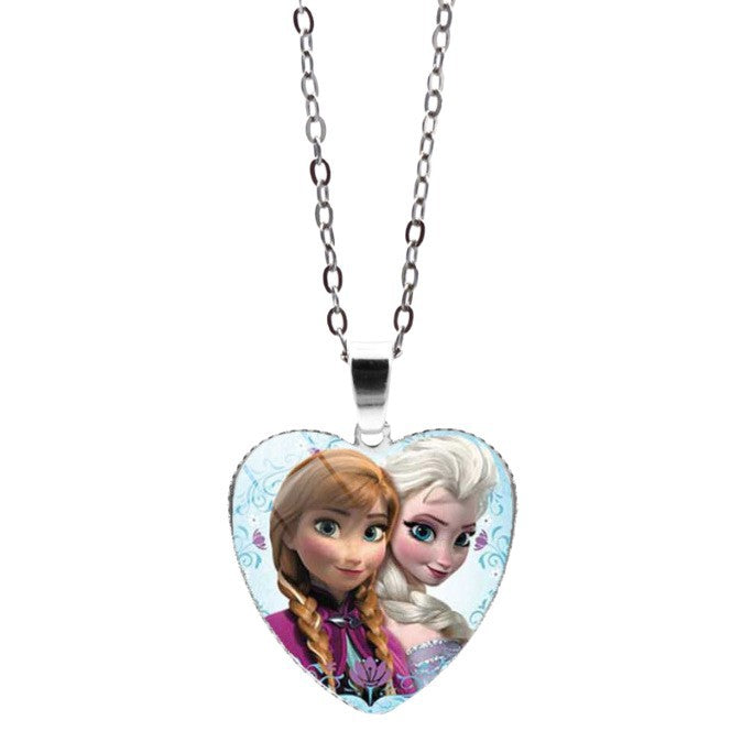 Collar con colgante minimalista de resina en forma de lazo para niños con acabado esmaltado, accesorio de joyería con temática de princesa