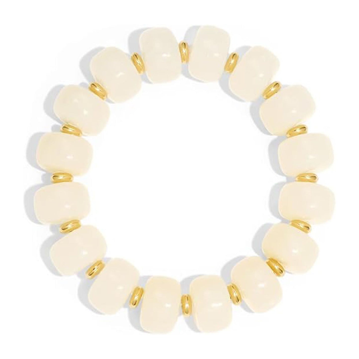 Bohemian Minimalist Geometric Round Resin Acrylic Beaded Bracelet for Women