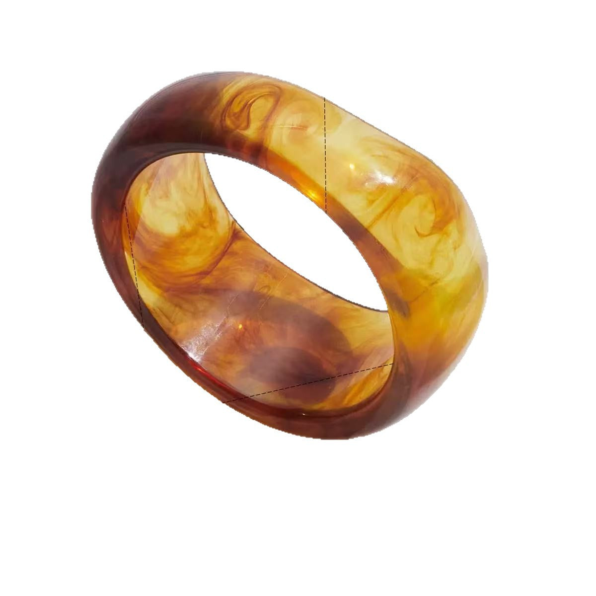 Vintage Geometric Acrylic Drip Oil Bracelet with Abstract Curved Texture