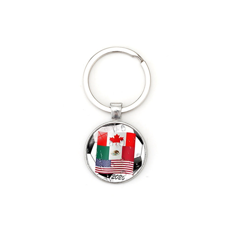Alloy Keychain with Time Gem Pendant