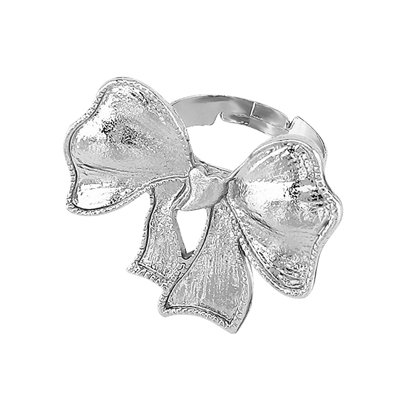 Pendientes de aleación con forma de lazo de estilo vintage dulce con acabado chapado para mujer