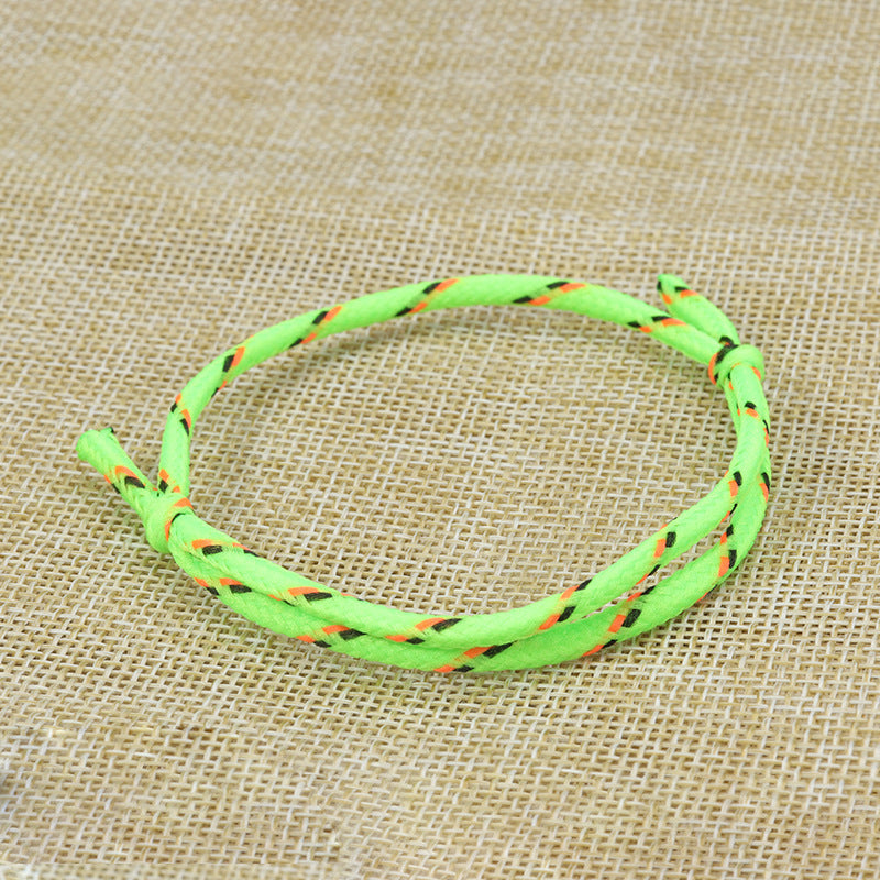 Fashion Geometric Star Pattern Woven Friendship Bracelet Adjustable Cord Handmade Gift for Teens Unisex