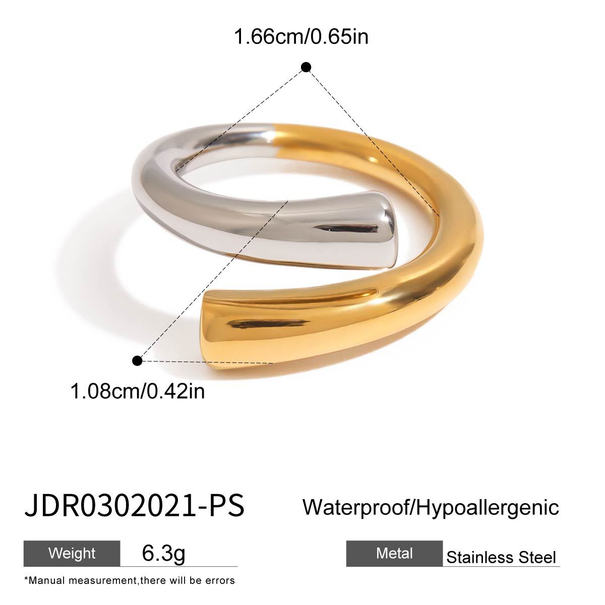 Geometric Stainless Steel Plated Ring for Women with Luxe Minimalist Appeal