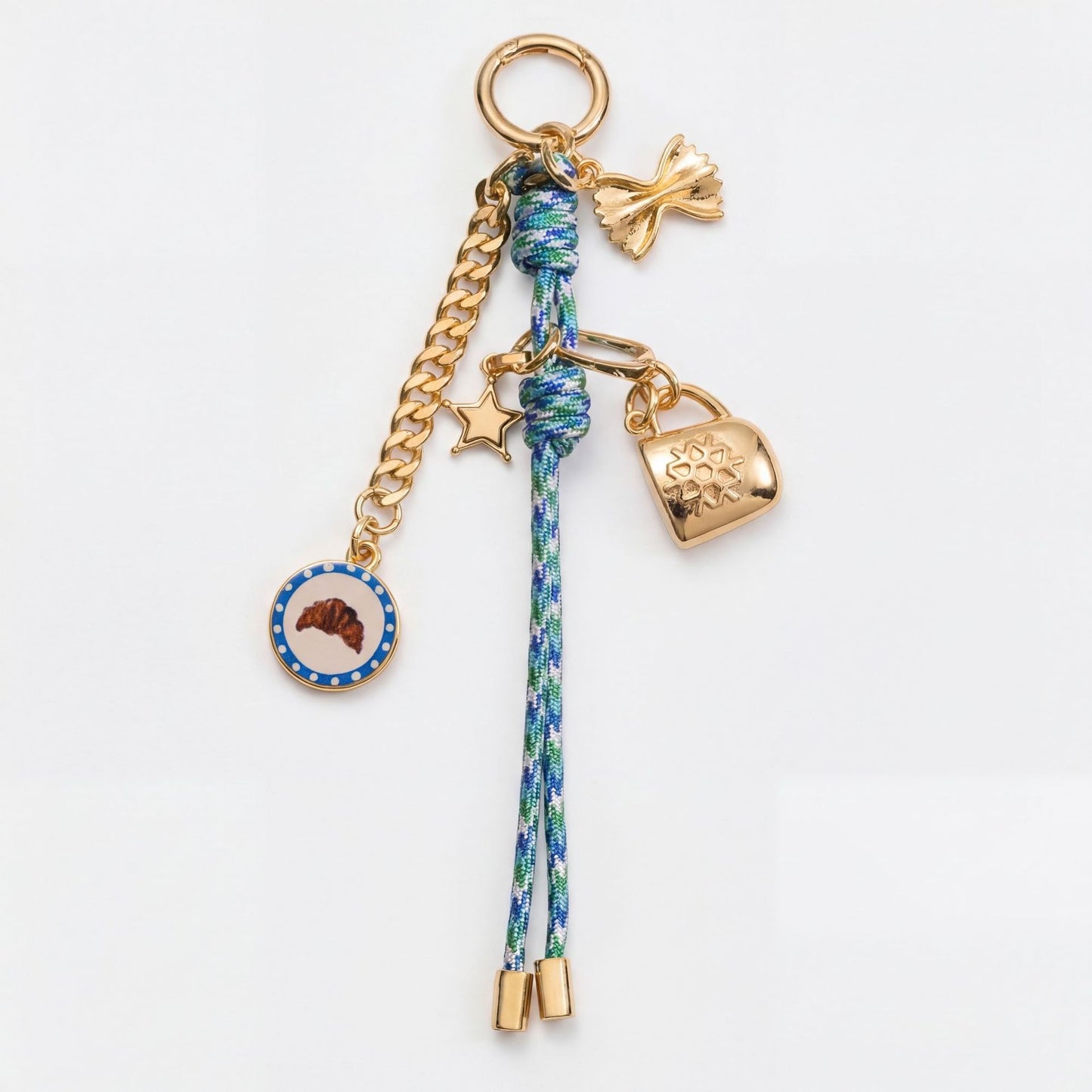 Sweet Acrylic Plated Food Pattern Bag Charm Keychain