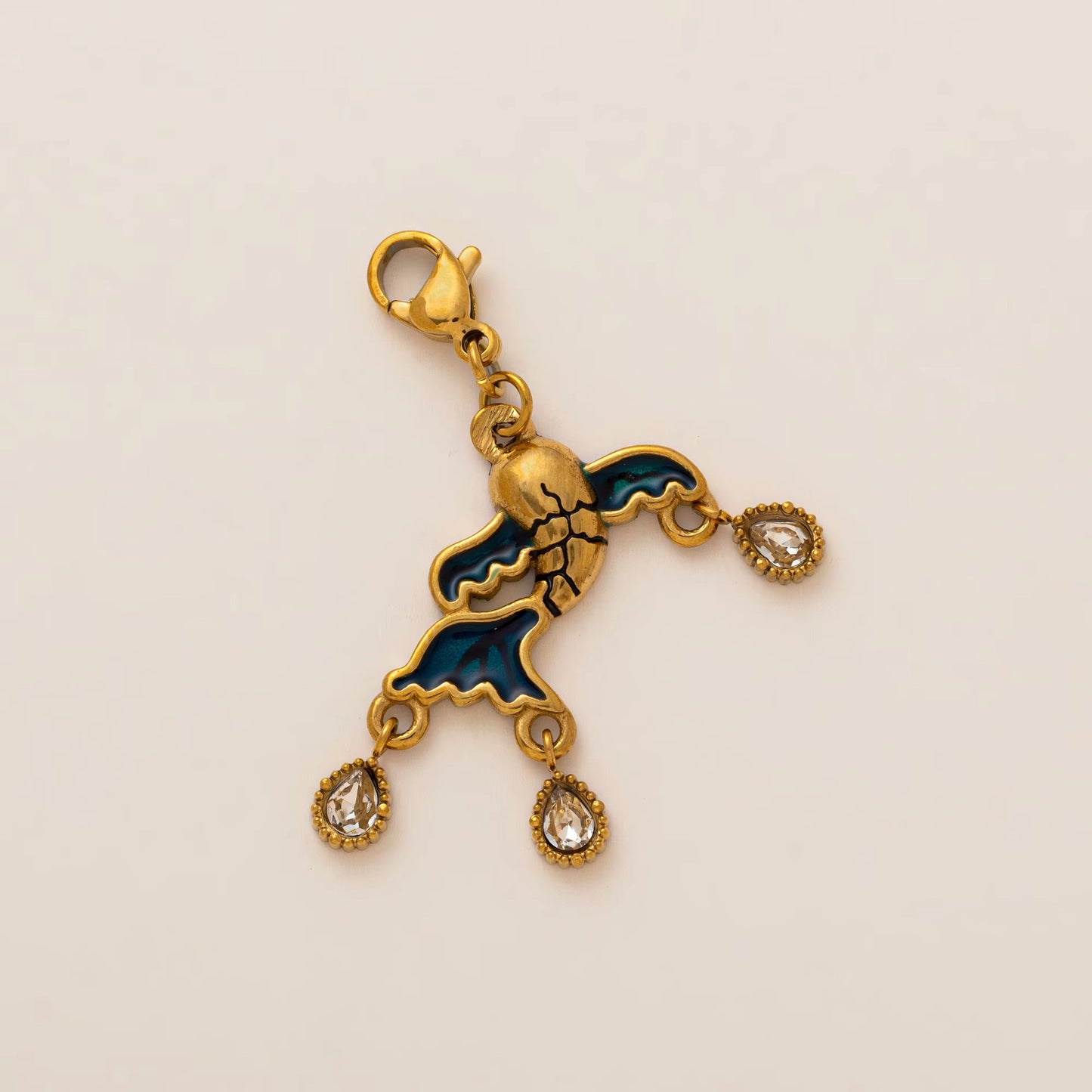 18K Gold Plated Stainless Steel Ocean Series Charm Bar Pendant