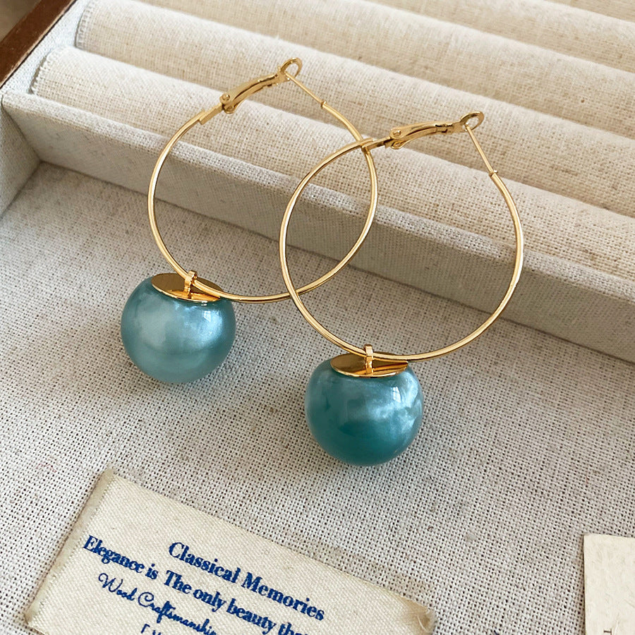 Orecchini a perno tondi in resina minimalista con perni in argento 925 da donna — Gioielli per l'orecchio geometrici, alla moda, da ufficio, versatili per tutti i giorni, leggeri e di lusso