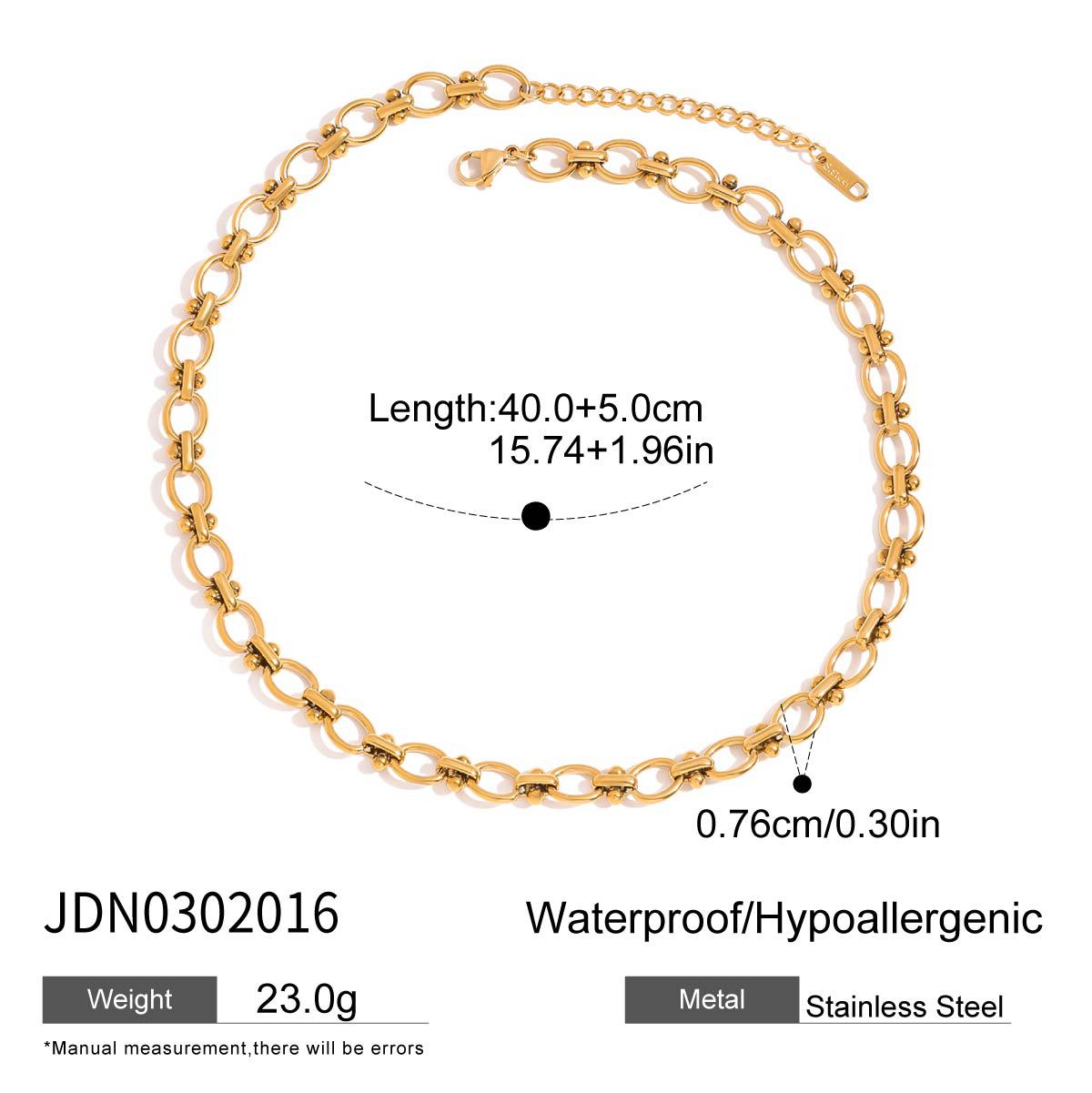 Minimalist Elegant Geometric Stainless Steel Plated Necklace with Titanium Steel Pendant for Women