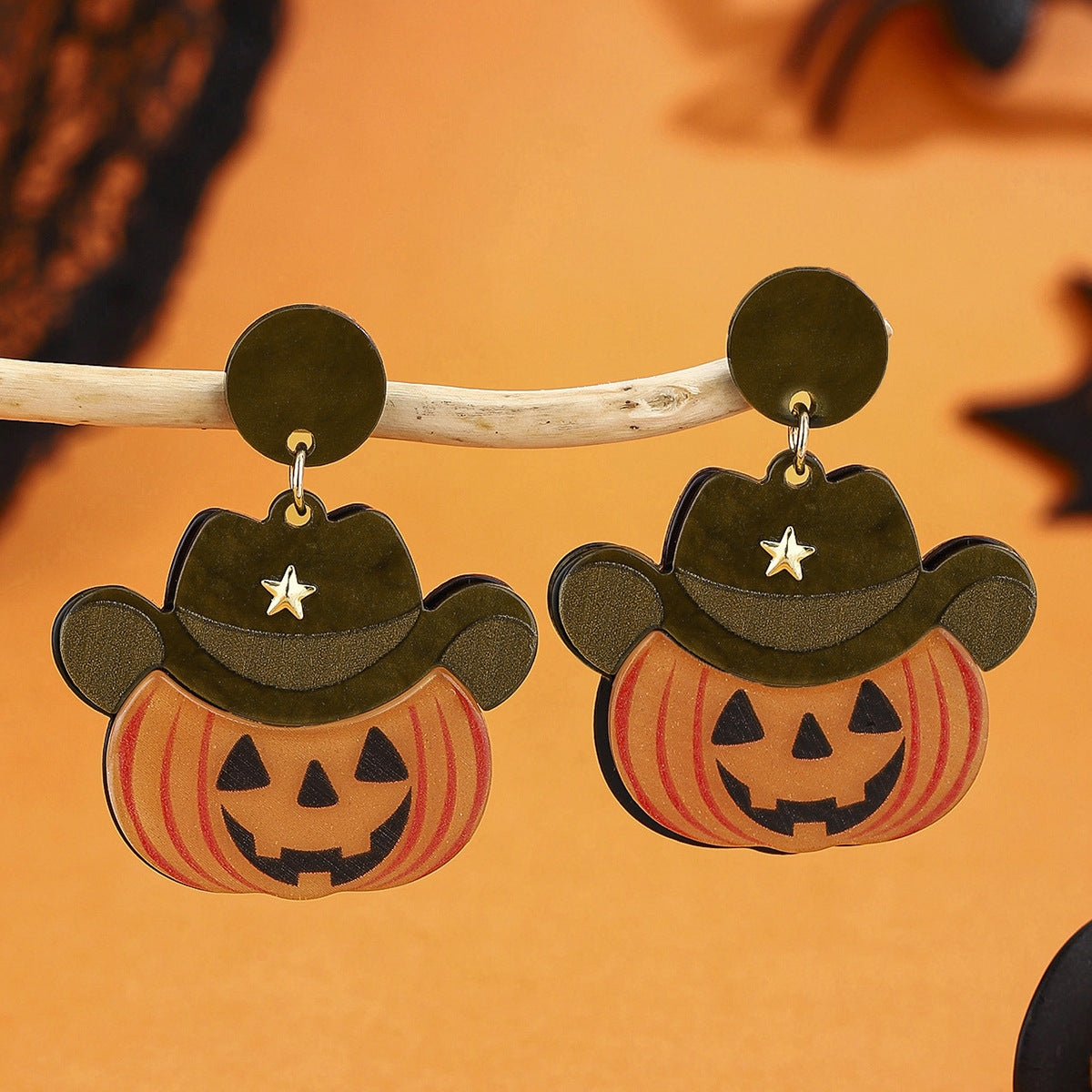 Orecchini a Nappa a Tema Halloween con Perno in Acciaio Inossidabile, Forme a Cuore, Frutta e Geometriche, Orecchini alla Moda Galvanizzati per Donne
