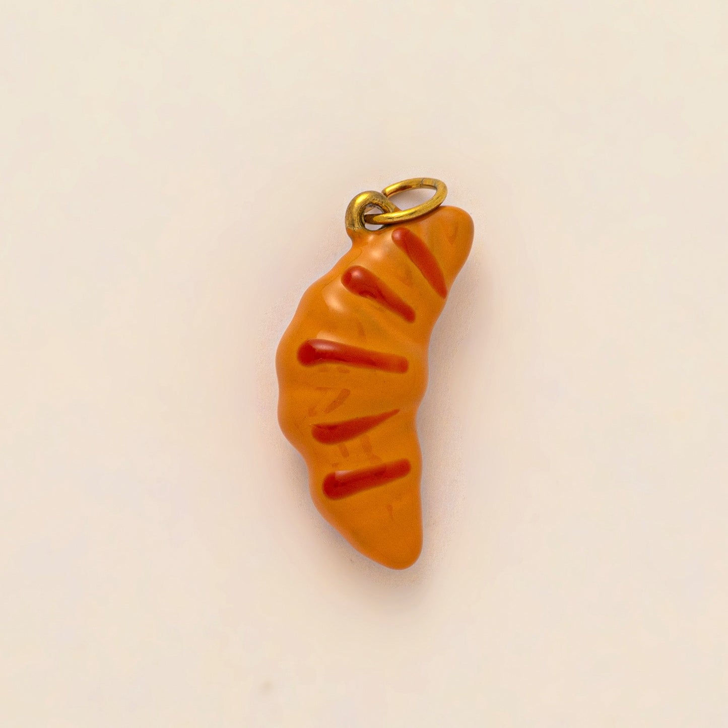 Vintage Asymmetrical Fruit Pattern 18K PVD Gold Plated Stainless Steel Shoe Charm Bar