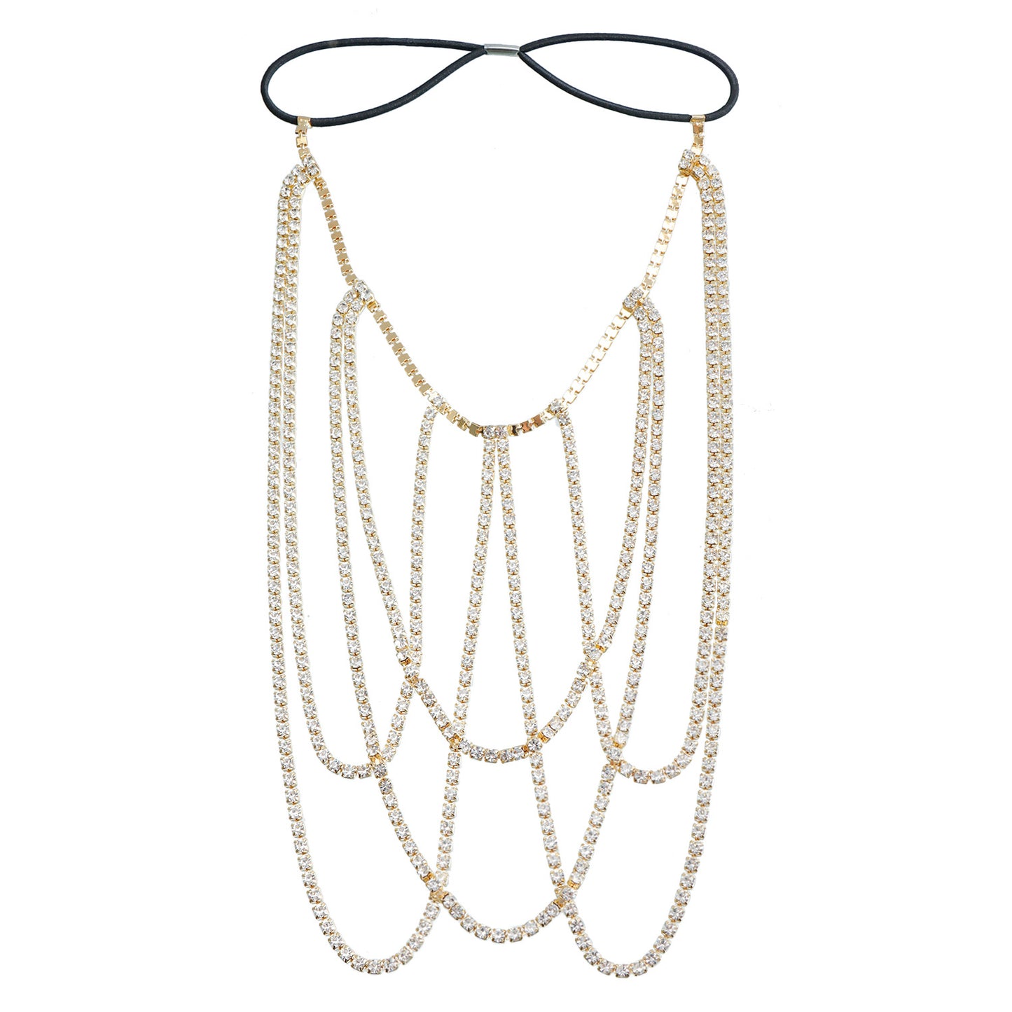 Punk Style Minimalist Body Chain for Women with Polished Metal Multi-Layer Leg Chain Design