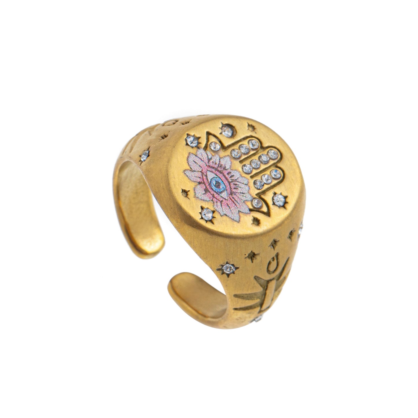Fashion Heart Animal Stainless Steel PVD Ring
