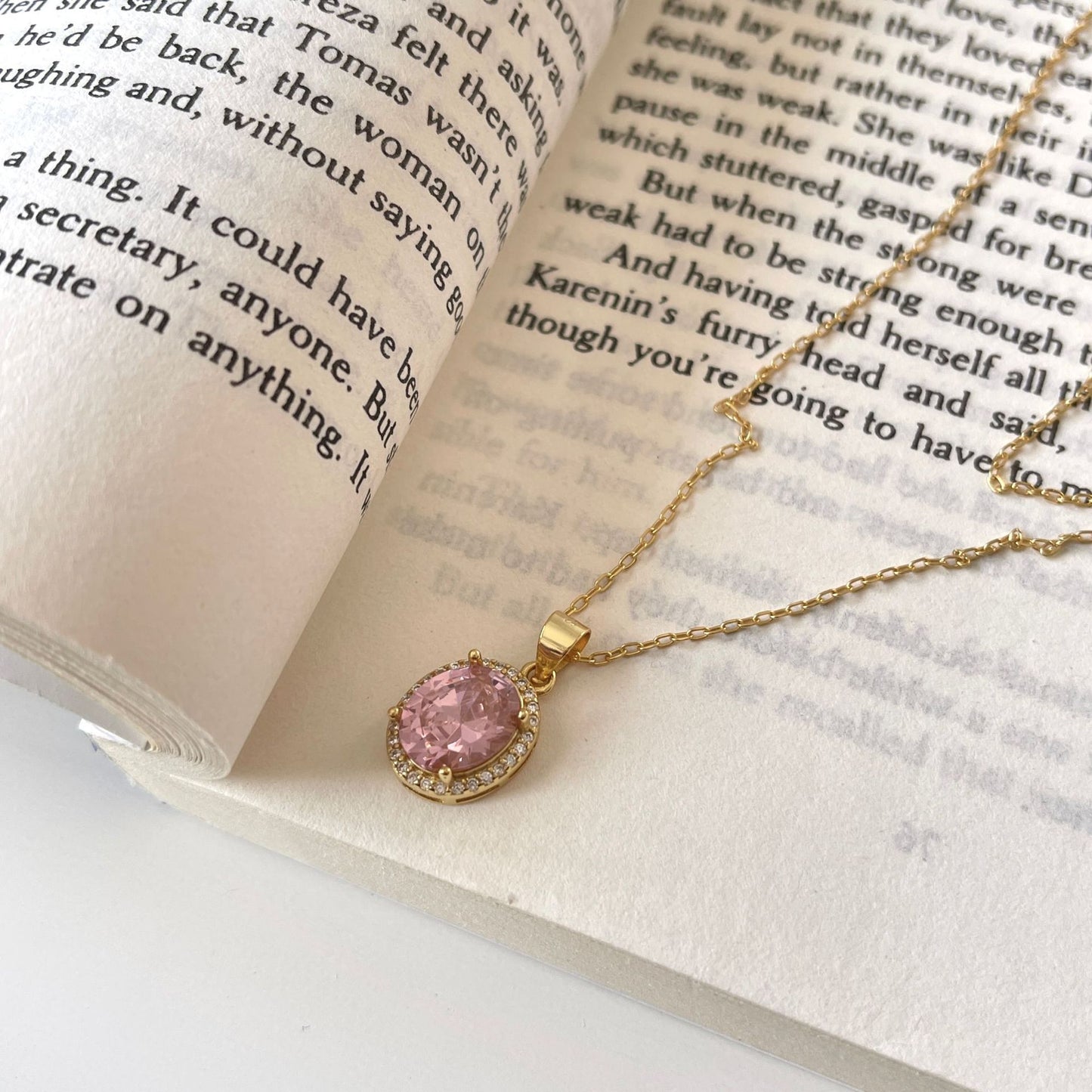Minimalist Sweet 925 Sterling Silver Gold Plated Cubic Zirconia Necklace