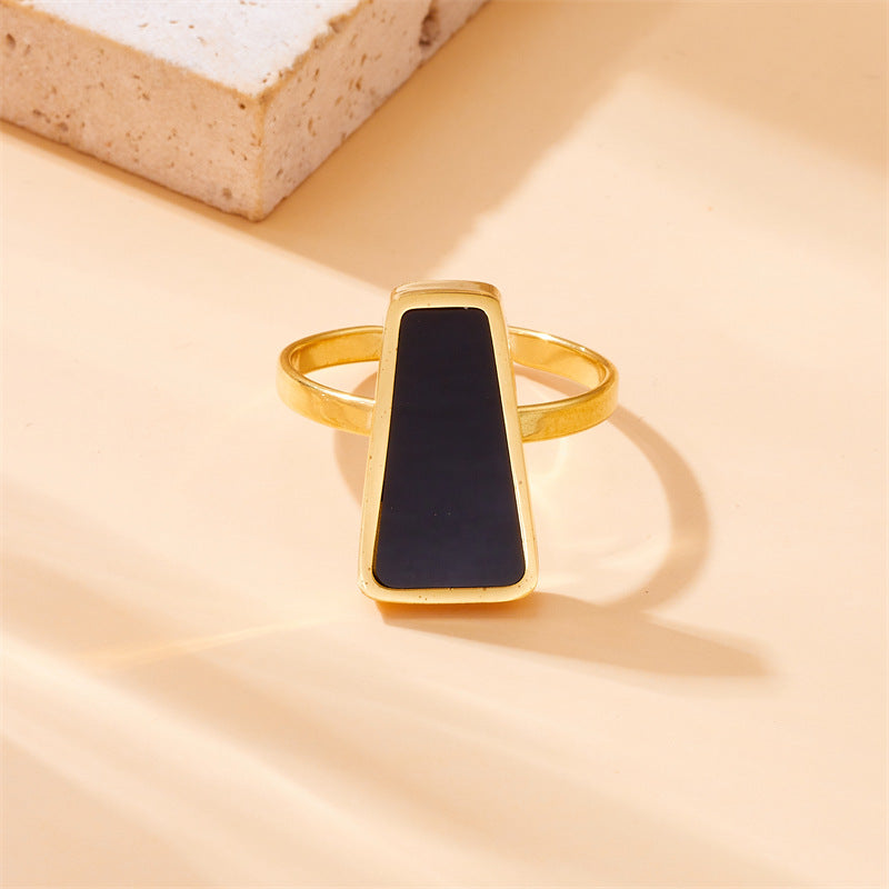 Juego de collar con colgante cuadrado geométrico de lujo, minimalista y vintage, con pendientes y pulsera de acero inoxidable con chapado
