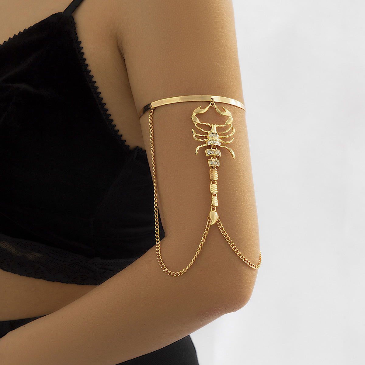 Gothic Punk Plated Iron Scorpion Open Arm Cuff Bracelet