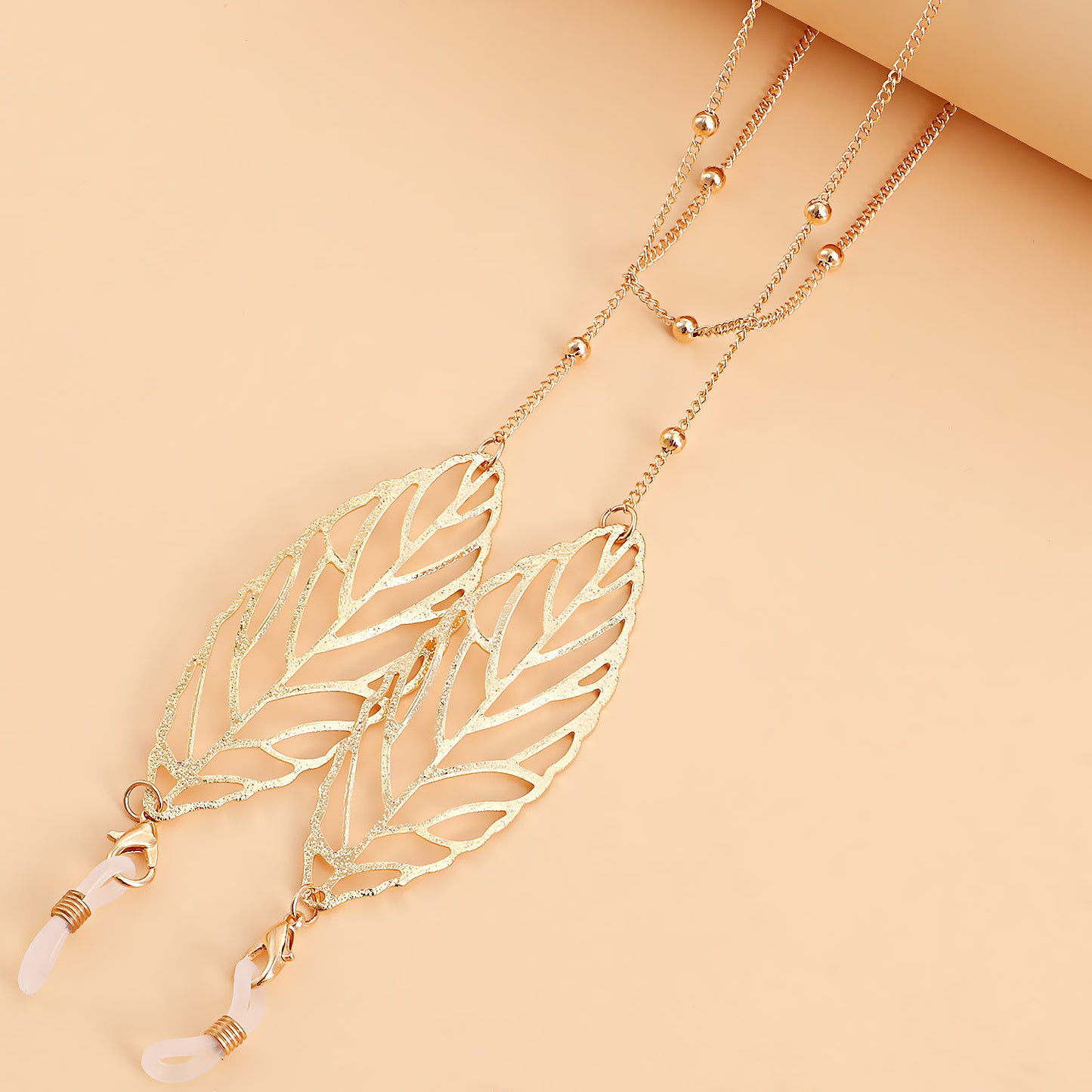 Leaf Heart Shaped Alloy Mask Chain and Eyeglass Holder
