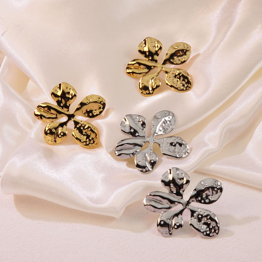 Pendientes de Acero Inoxidable Florales Dulces