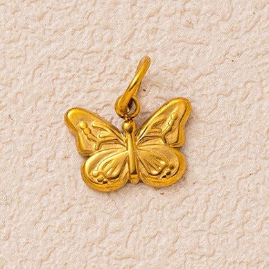 Vintage Cartoon Animal Geometric 18K Gold Plated Stainless Steel Charm Bar