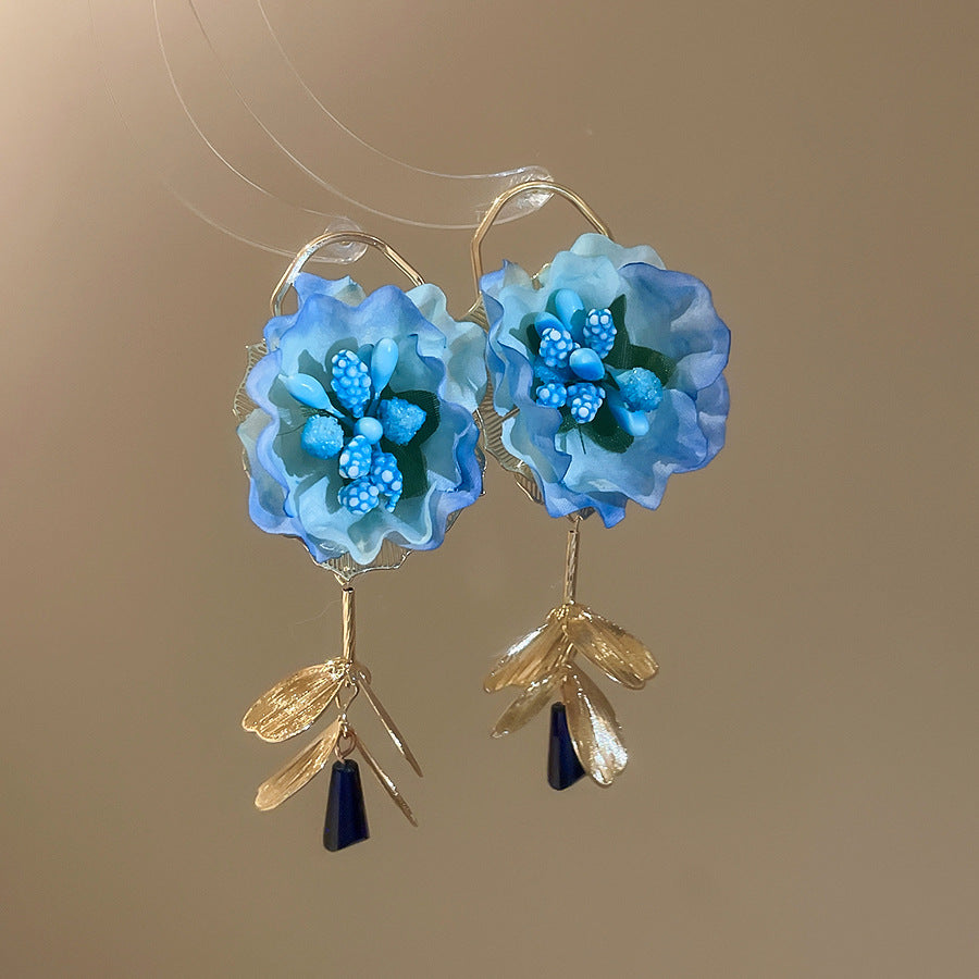 Orecchini a perno eleganti floreali in cristallo da donna con perni in acciaio placcato Collezione Primavera Gioielli per orecchie minimalisti chic