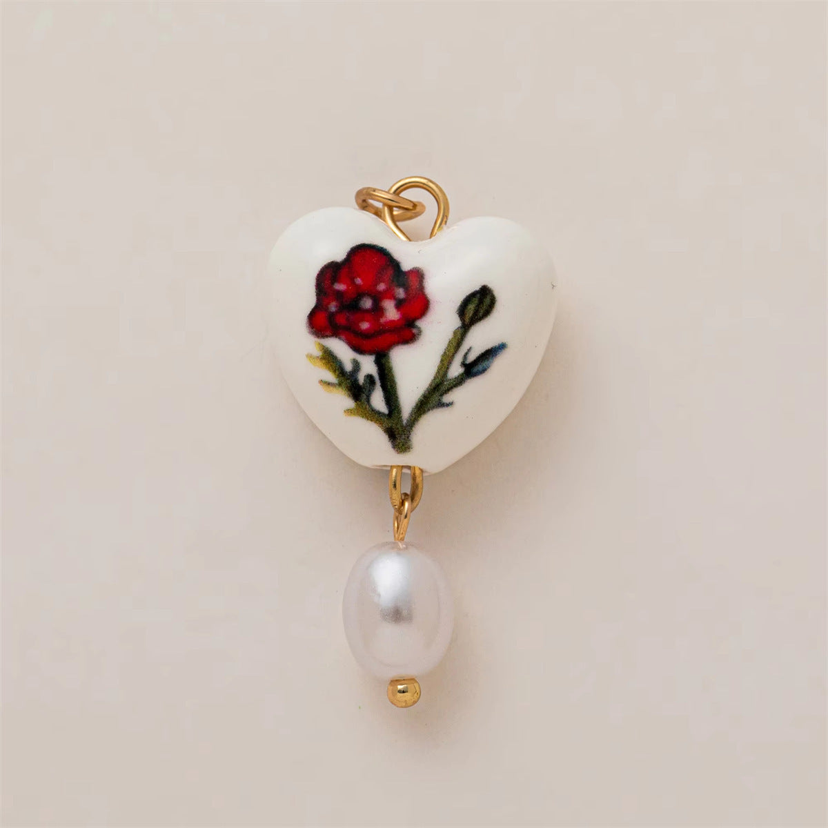 Minimalist Floral Pattern Brass PVD Plated DIY Charm Bar