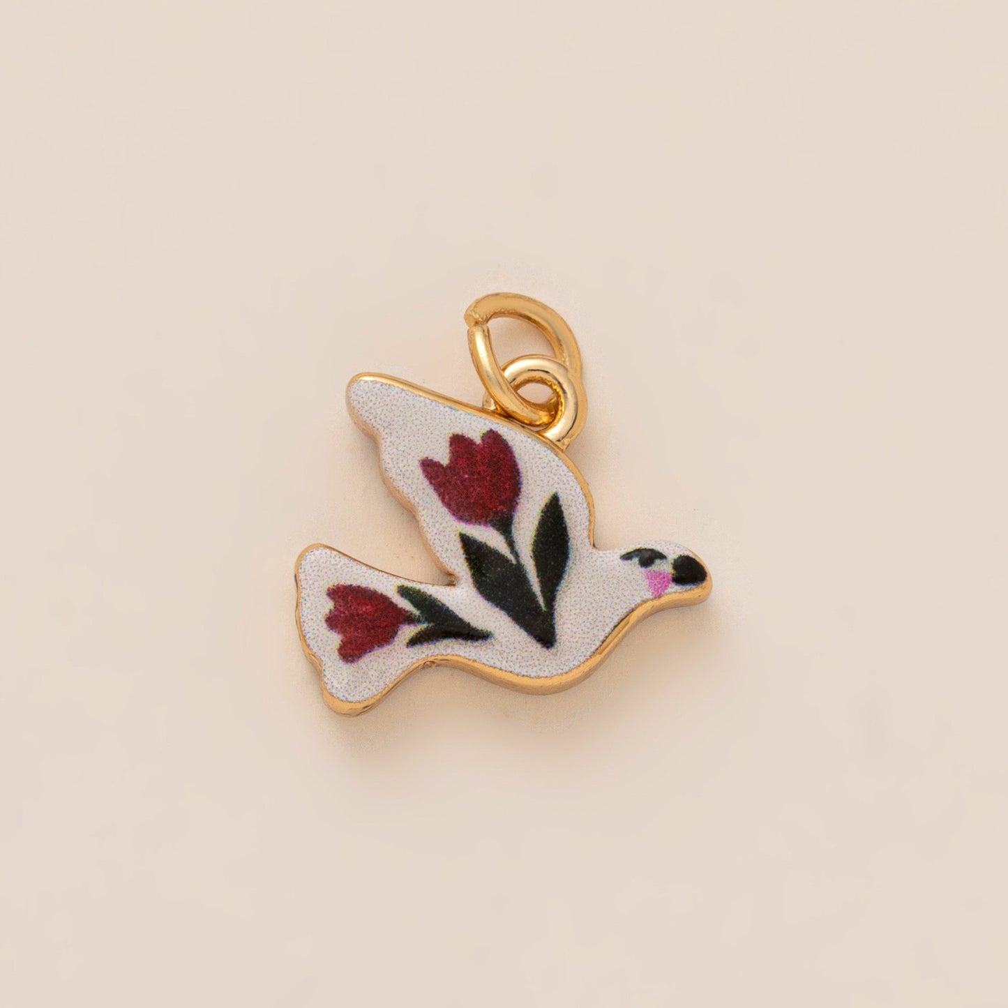 Sweet Minimalist Heart Animal Brass Pendant Stainless Steel Necklace with 18K Gold Plated Chain