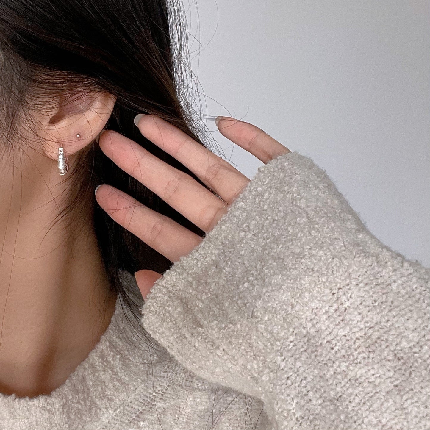 Minimalist Star-Shaped 925 Sterling Silver Ear Cuffs Ear Bone Rings Handmade Cold-Tone Jewelry
