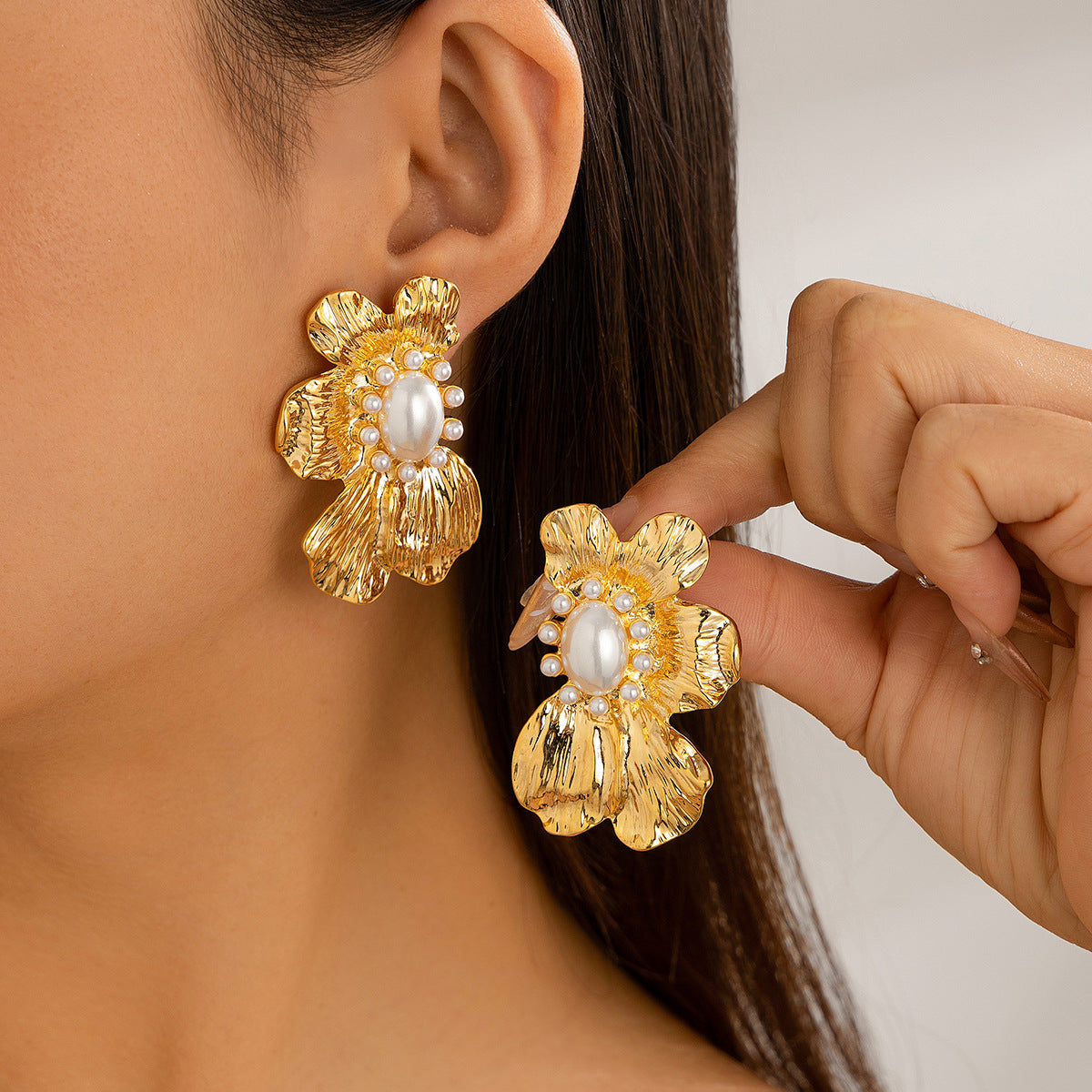 Minimalist Botanical Leaf Earrings for Women in Alloy with Electroplated Finish and Stainless Steel Posts
