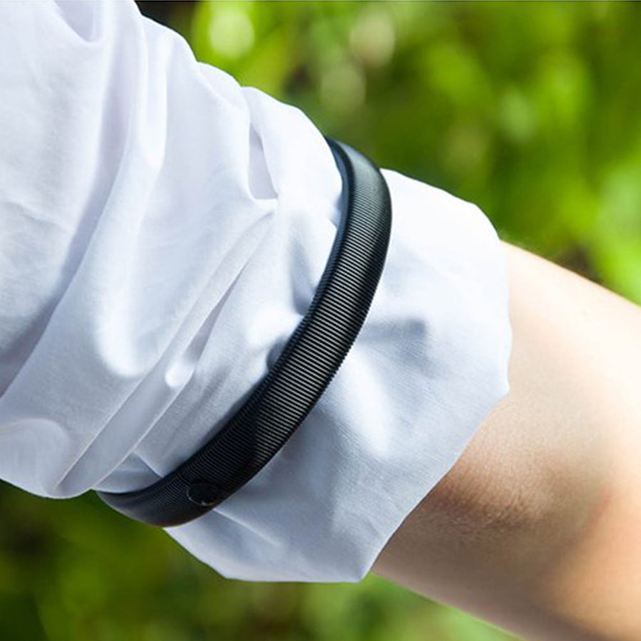 Punk Round Geometric Plated Metal Arm Cuff for Men