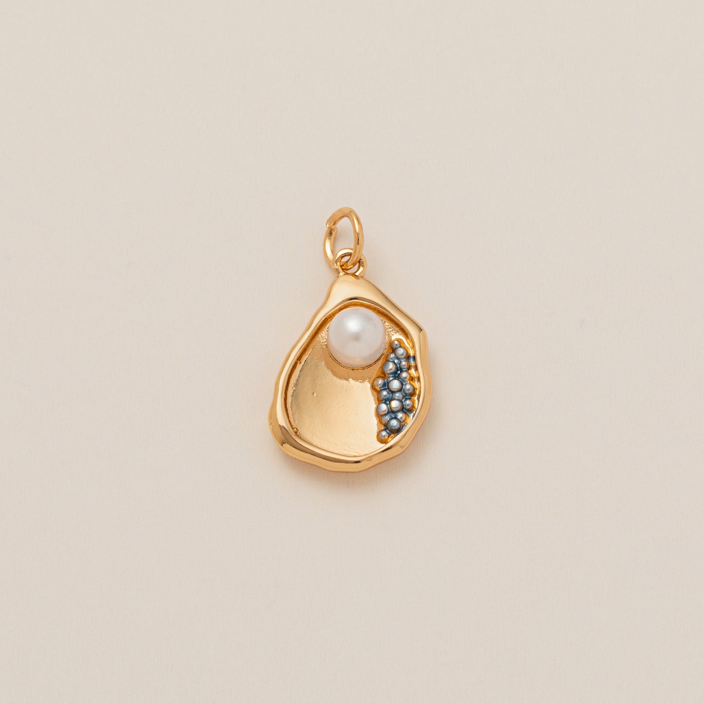 Minimalist Plated Brass Heart Charm Bar