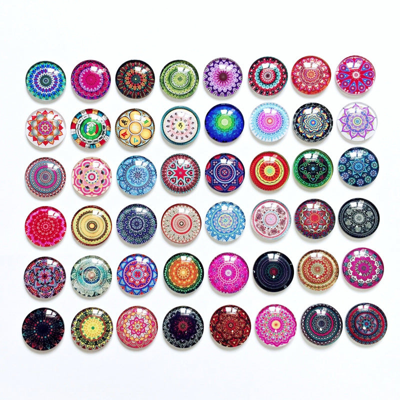 Broche floral vintage bohemio de mandala en latón con acabado chapado para mujeres y hombres