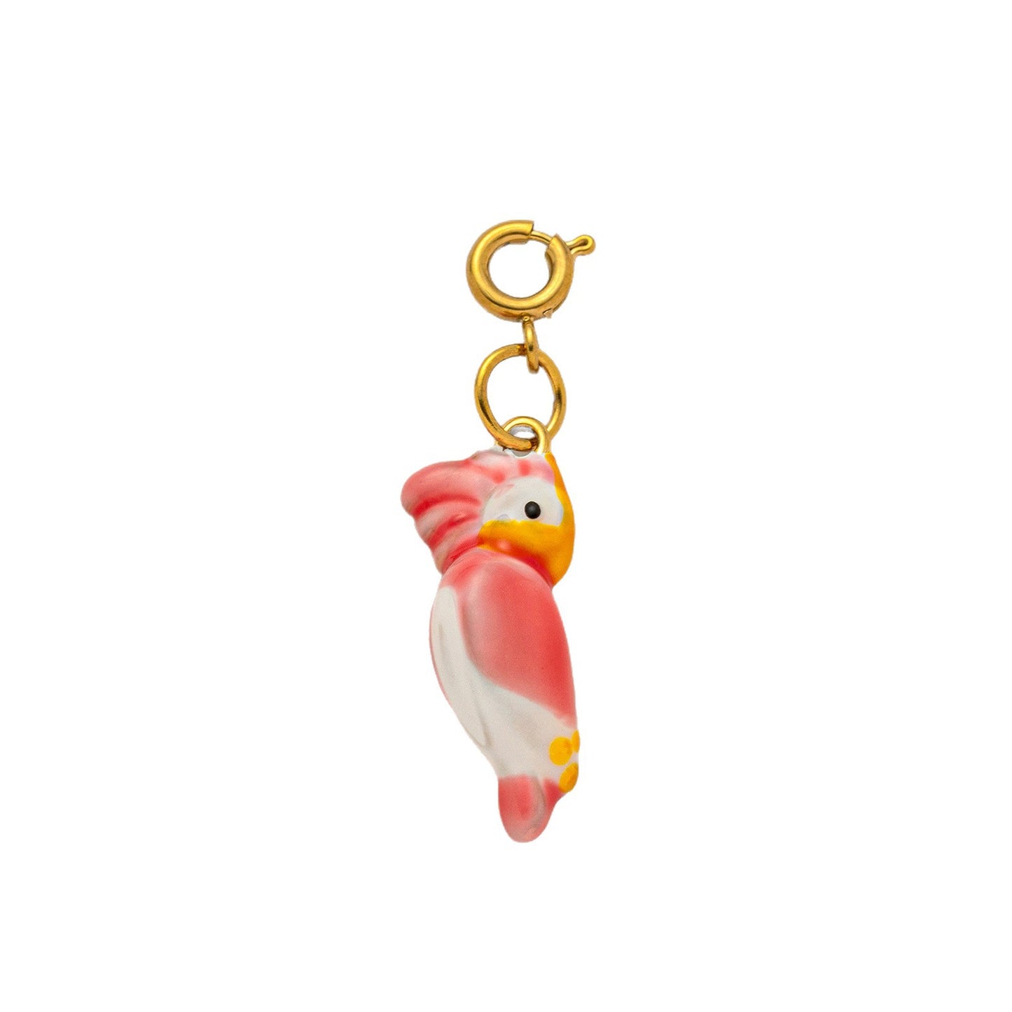 Vintage 18K Gold Plated Stainless Steel Shark Parrot Charm Bar for Women