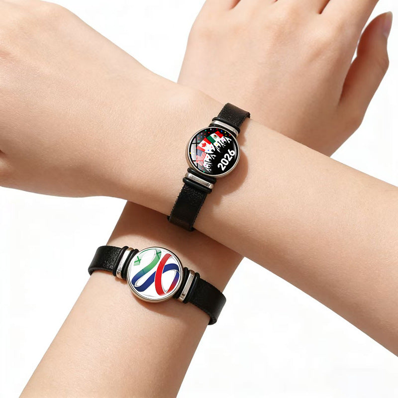 Casual Geometric Plated Leather Bracelet Unisex