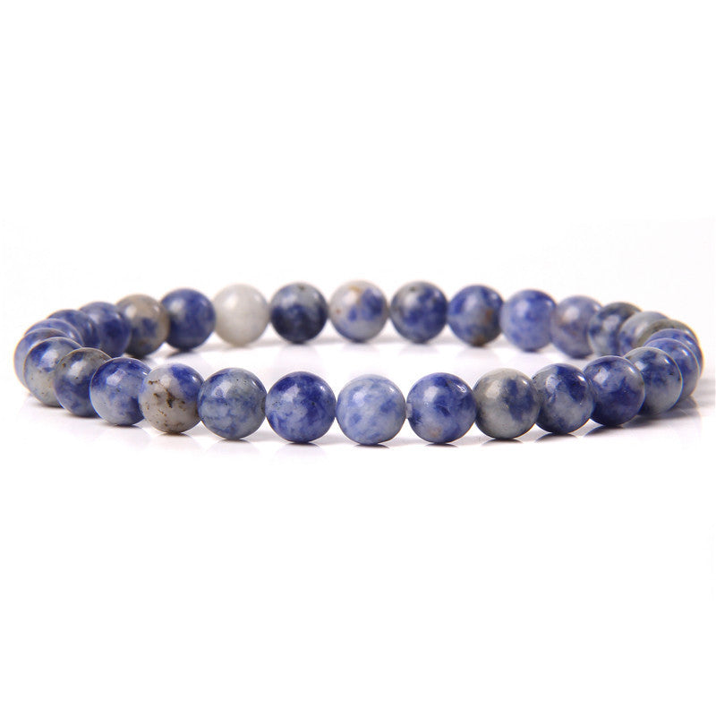 Elegant Casual Geometric Natural Agate Beaded Bracelet Unisex 6mm