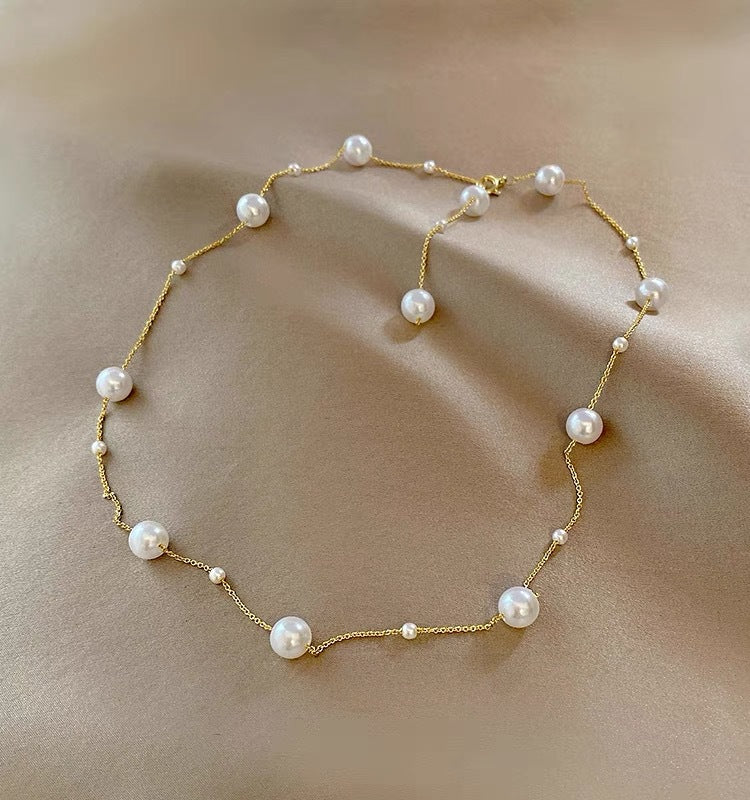 Collar minimalista de acero de titanio con colgante de aleación galvanizada para mujer, cadena para clavícula