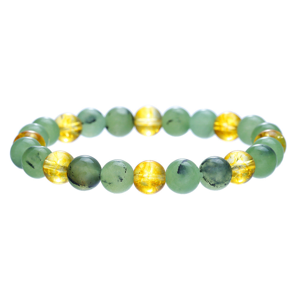 Bohemian Ethnic 8mm Round Natural Stone Stretch Bracelet with Buddha Element