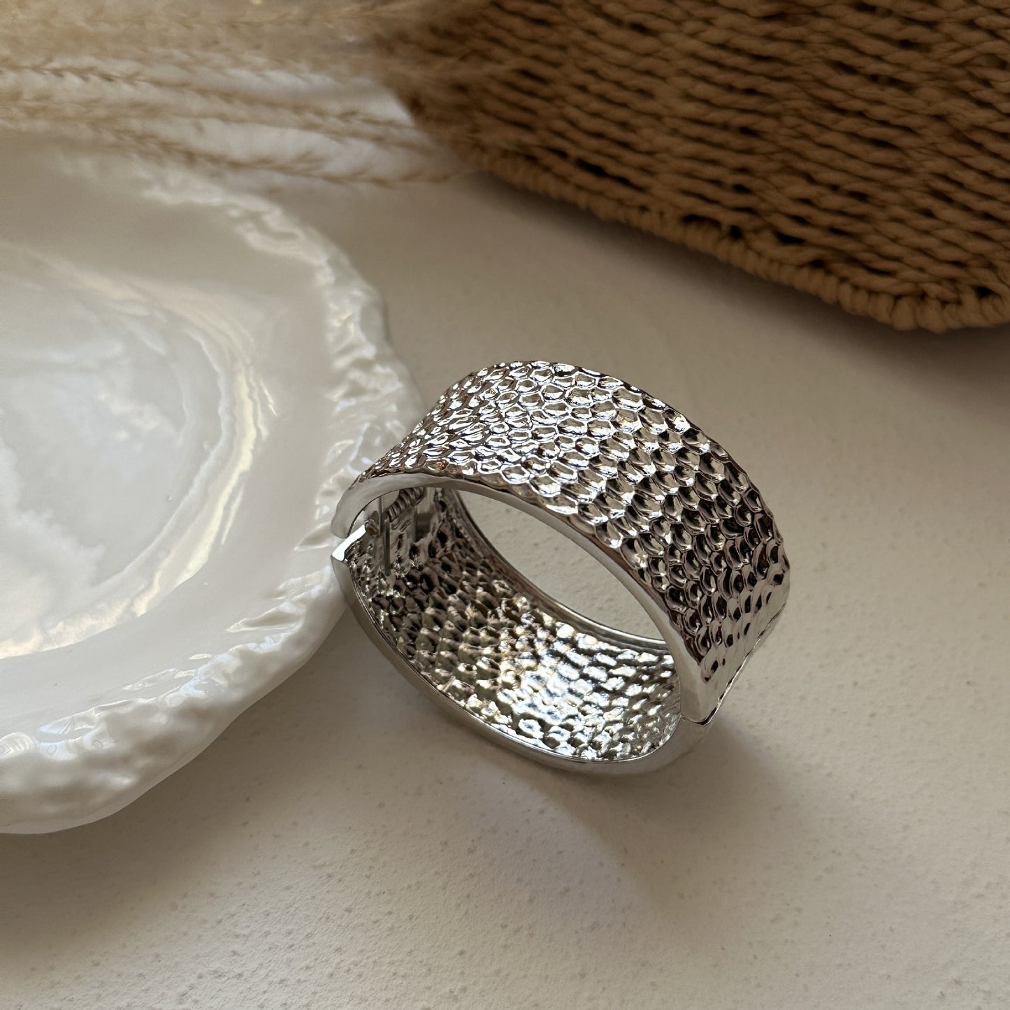 Minimalist Geometric Square Round Alloy Plated Bracelet