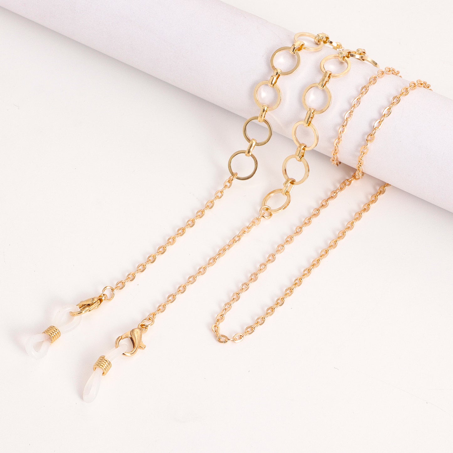 Minimalist Alloy Mask and Eyeglass Chain