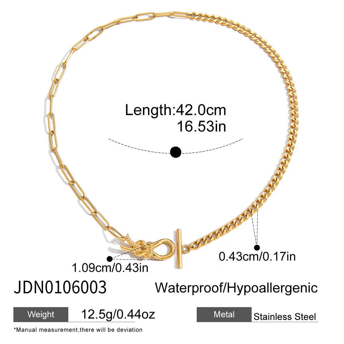 Elegant Geometric Fish Stainless Steel Bracelet with Cubic Zirconia for Women