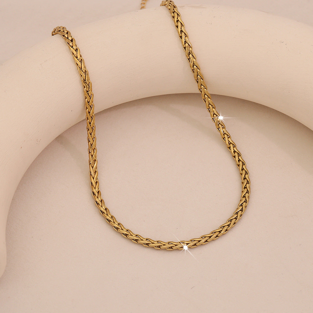 Collana a catena minimalista con serpente per donna in acciaio inossidabile placcato - Gioielli delicati per clavicola