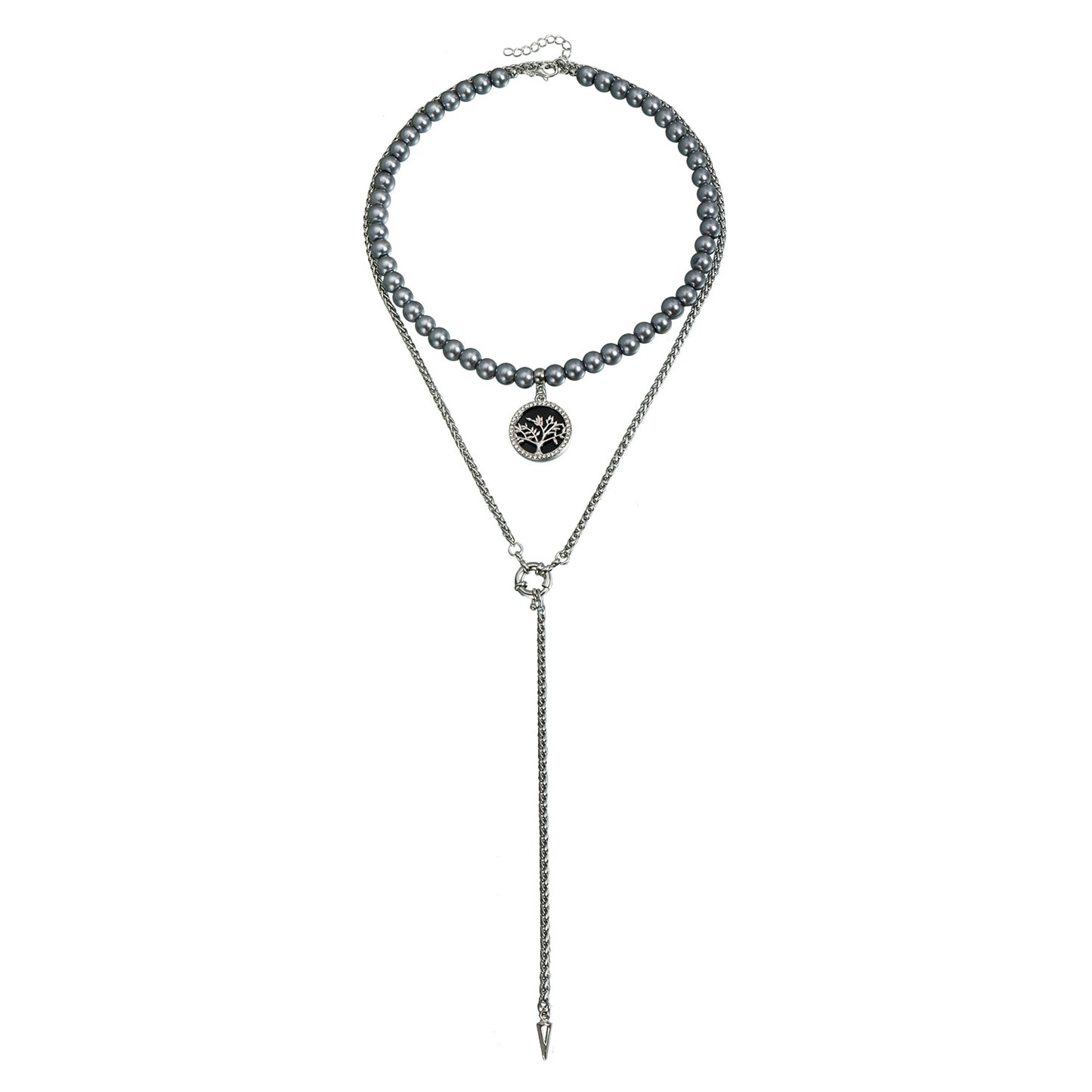 Sweet Luxury Geometric Tree Alloy Plated Necklace for Women
